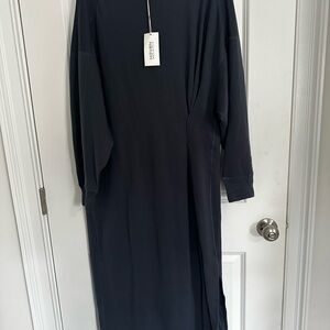 Haven Well Within-Slate Blue Long Sleeve Dress- Large